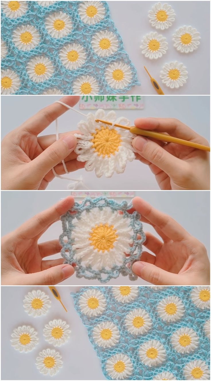 Crochet And Join Easy Flower Motifs (1)