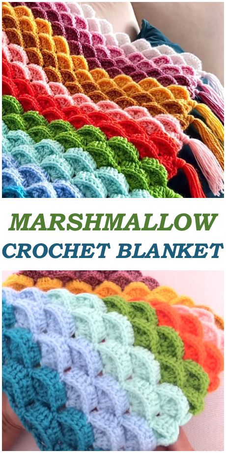 Crochet Blanket Marshmallow Stitch (1)