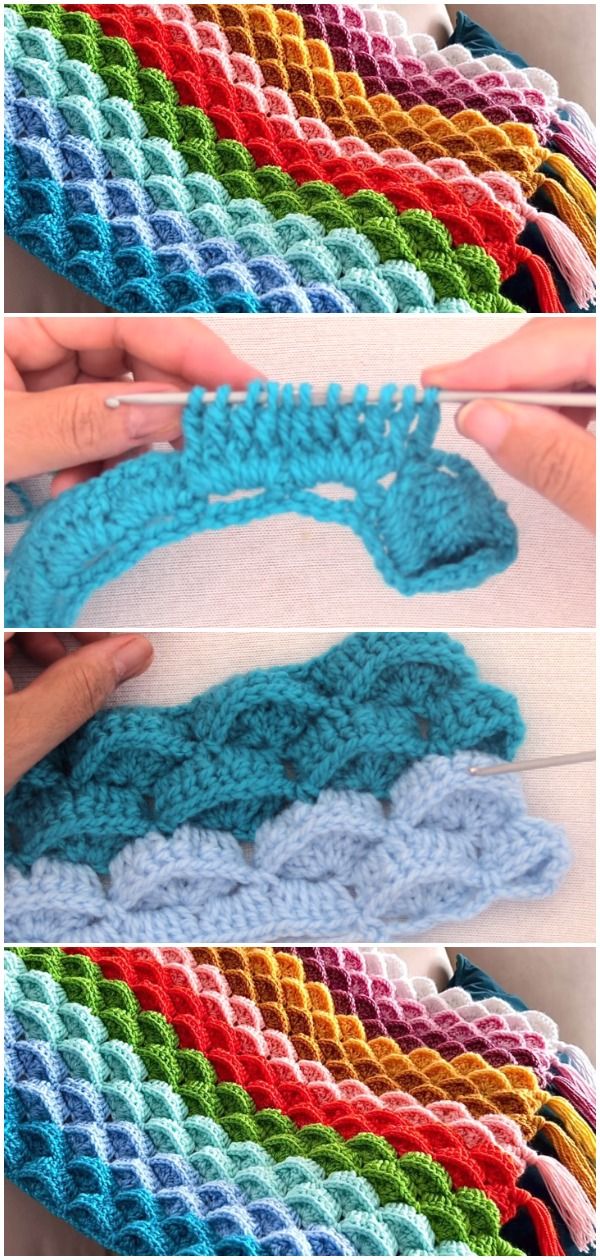 Crochet Blanket Marshmallow Stitch