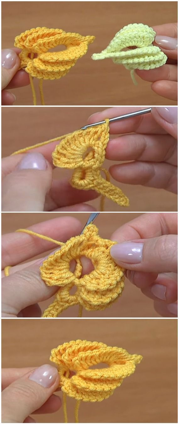 Crochet Easy 3D Leaf