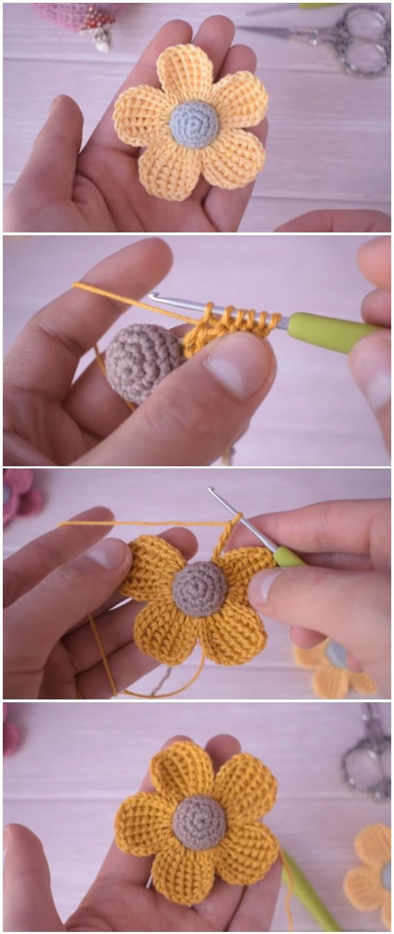 Crochet Easy 5 Petal Flower