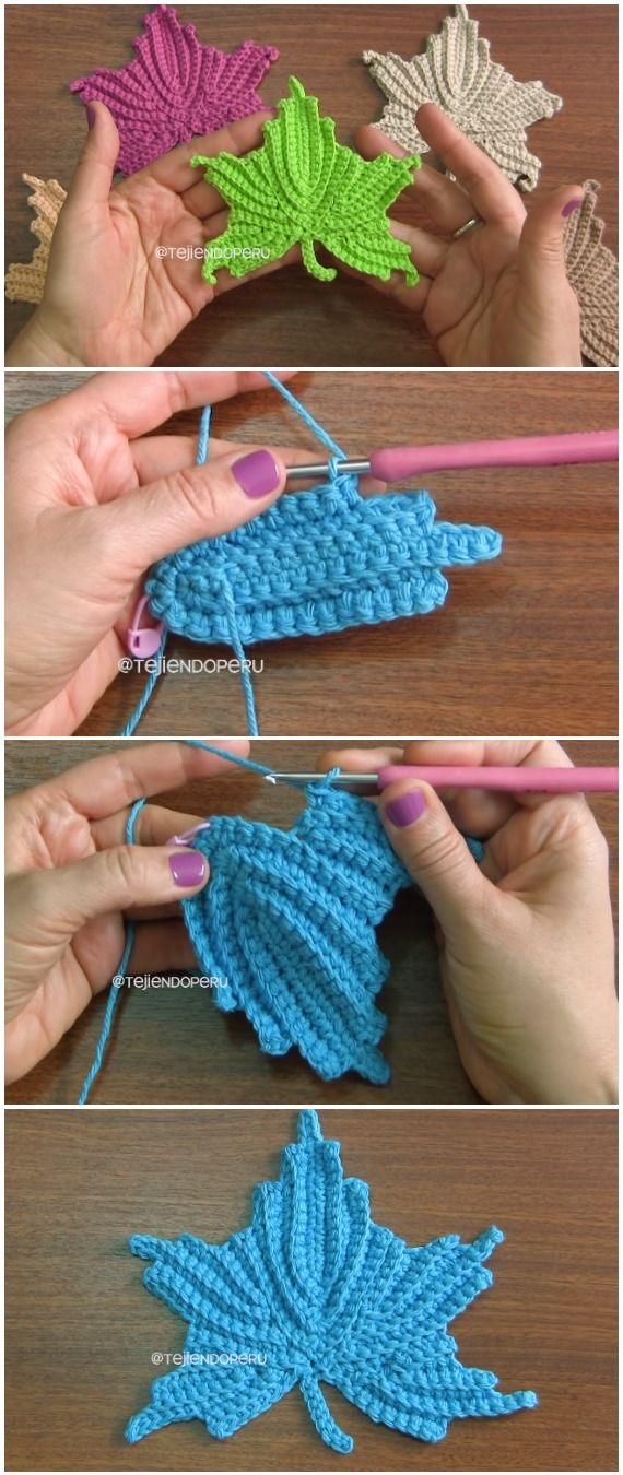 Learn To Crochet Maple Leaves