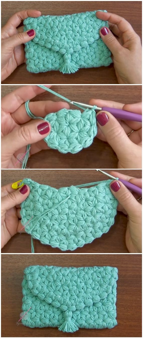 Crochet Purse Jasmine Stitch Free Pattern [Video]
