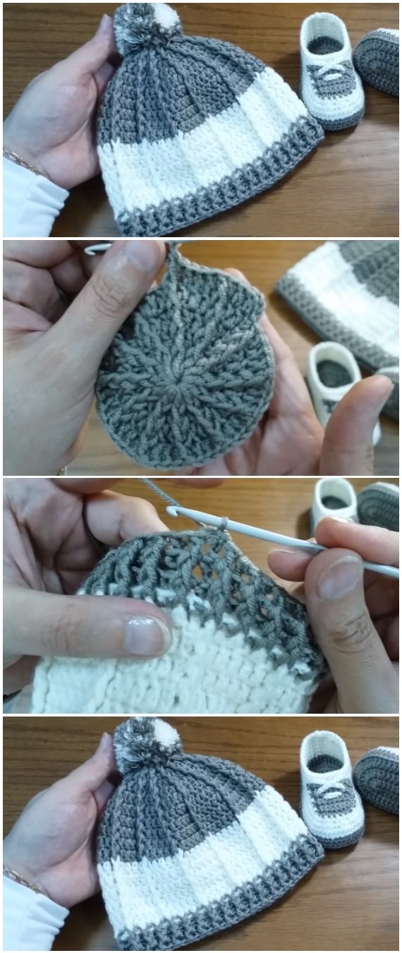 Crochet Easy Ice Beanie Hat