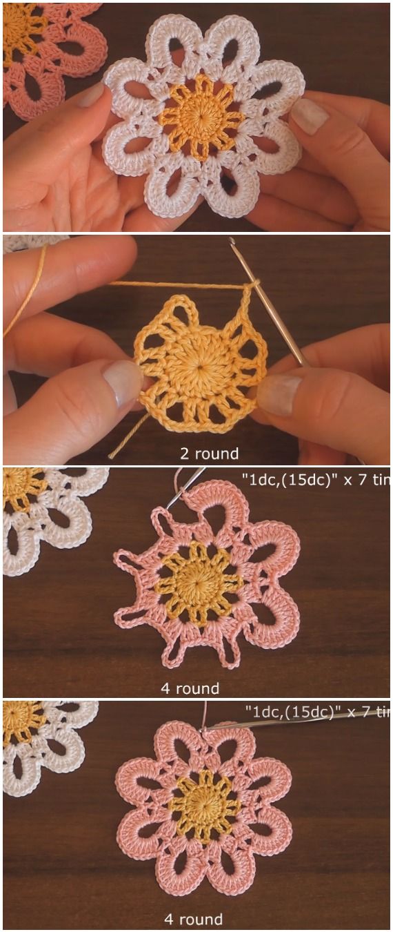 Crochet Easy Beautiful Motif Flower