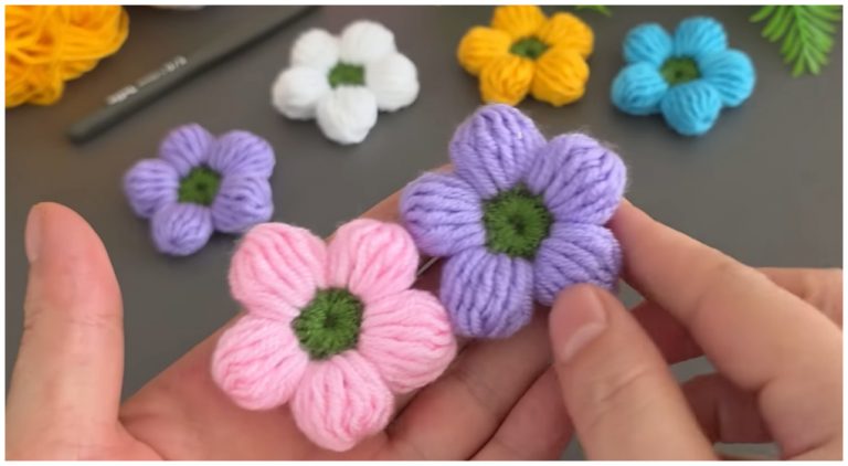 Puff Flower Crochet
