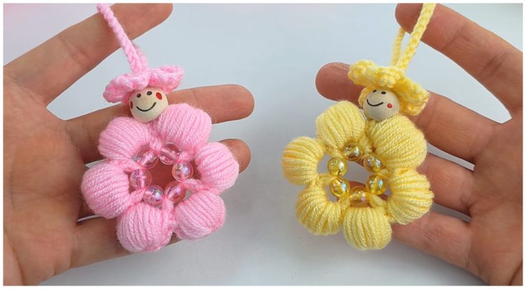 Puff Flower With Pearls