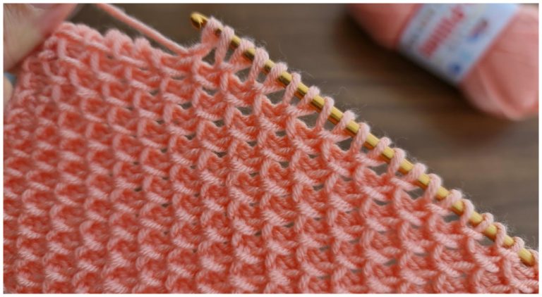 Baby Blanket With Tunisian Stitch