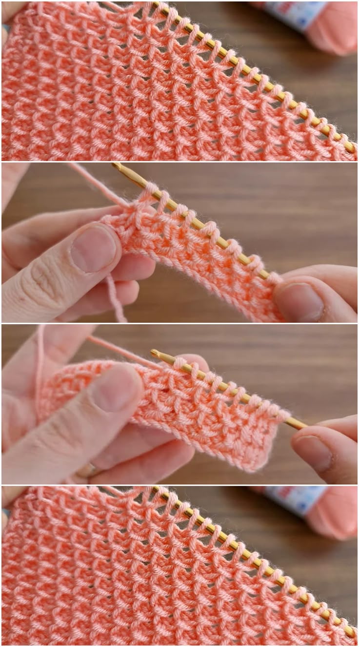 Crochet Baby Blanket With Tunisian Stitch