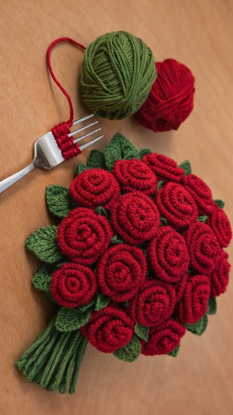 Make Red Roses Bouquet
