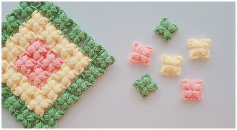 Pillows Blanket Puff Stitch