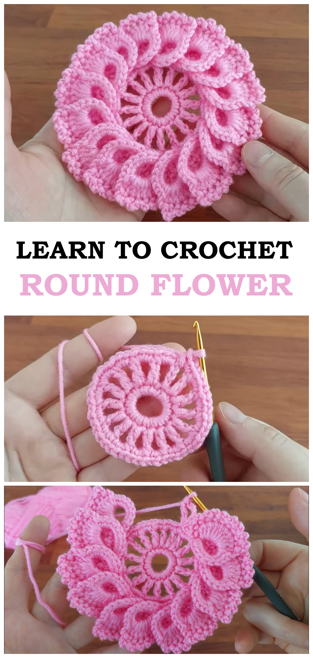 Crochet Easy Round Flowers
