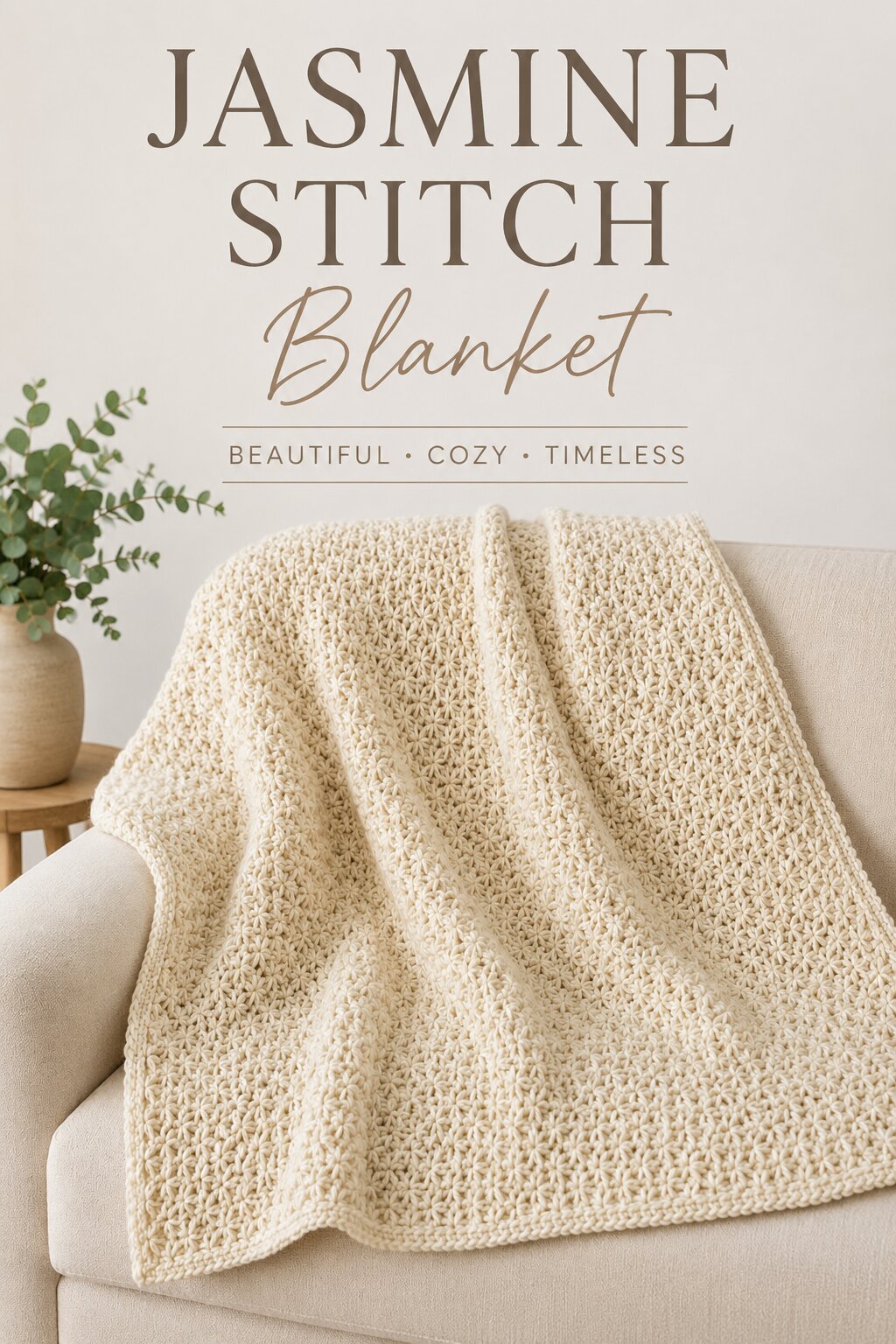Jasmine Stitch Blanket Free Crochet Pattern
