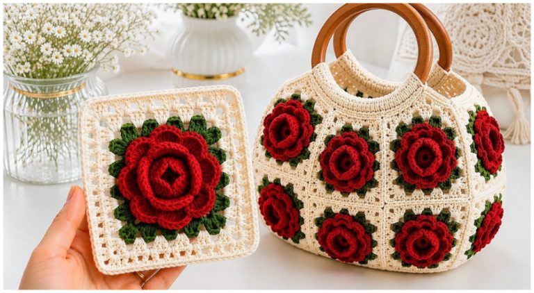 Easy Flower Square Bag