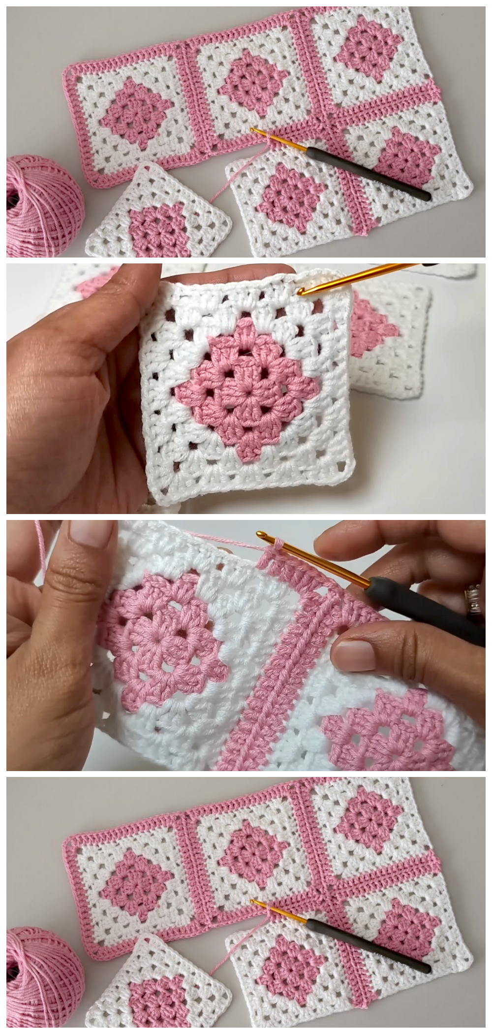 Easy Method to Join Granny Squares