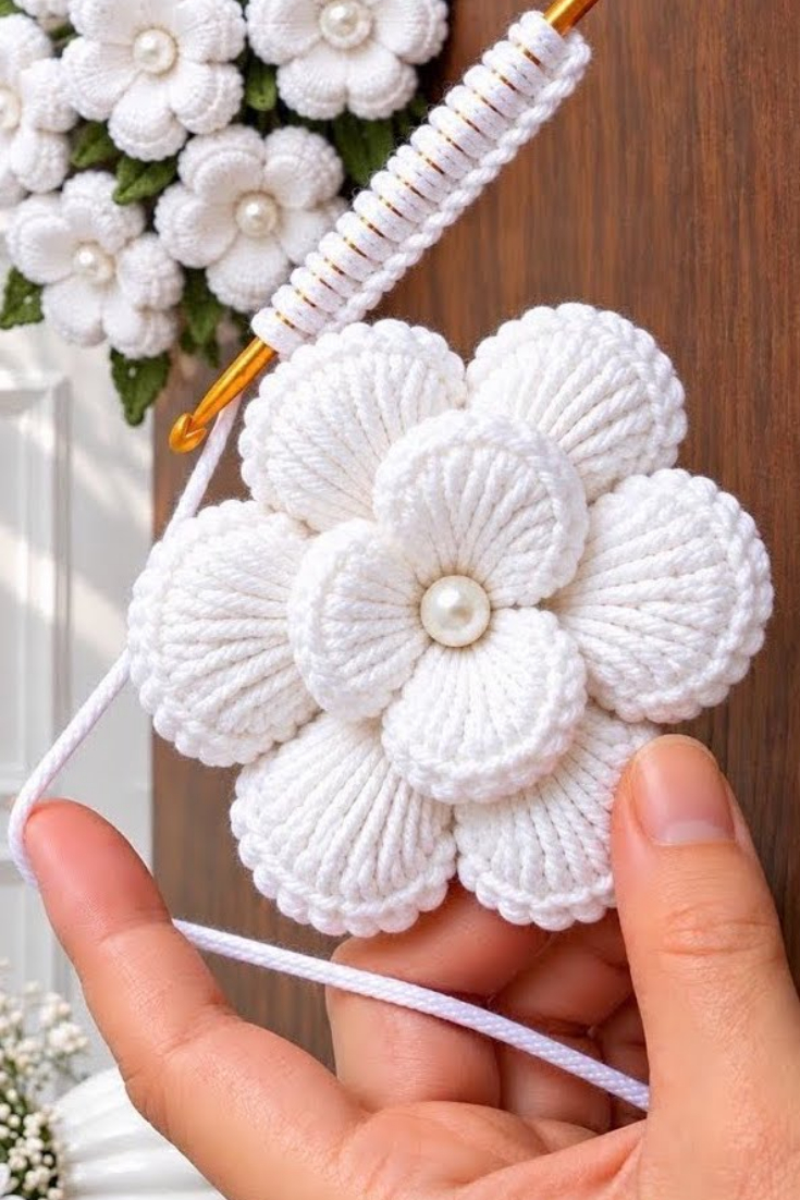 3D Flower Tunisian Stitch